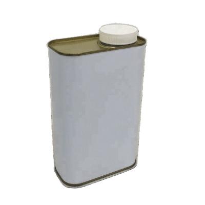 China 1liter Rectangular Paint Metal Paint Chemical Tin Cans With Spout for sale