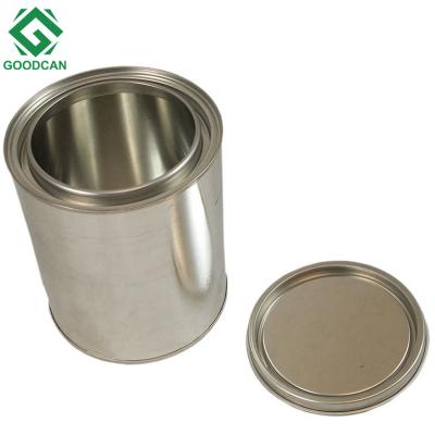 China New Liner Styles Can Be Customized Empty Round 1 Quart Paint Tin Cans Rustproof for sale