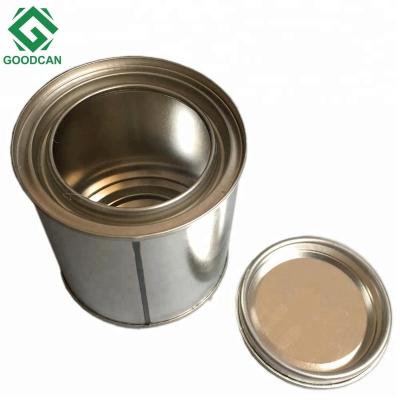 China Wholesale Customized Paint Round 500ml Empty Leakproof Metal Tin Can With Triple Sealing Lid for sale