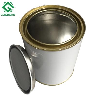 China Wholesale Customized PVC 1 White Round Metal Painting Take Off Box With Customizable Logo for sale