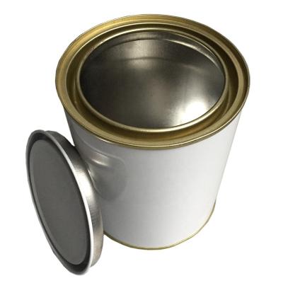 China Wholesale Custom Low Price 0.5 PVC Take Off Round Metal Painting Tinplate Tin Can With Lid for sale