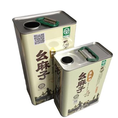 China Industrial Paint Customized 5l Cheap Motor Oil Container Empty Square Metal Tin Paint Can for sale