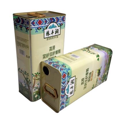 China Olive Oil Packaging Tin Material Food Grade Olive Oil Cans 5L With Handle , Dust Free Workshop for sale