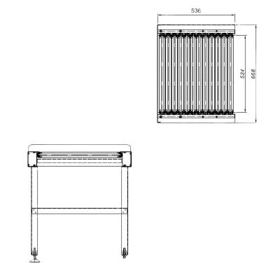 China Oil Heavy Duty Airport X-Ray Gravity Roller Conveyor Roller Table for sale