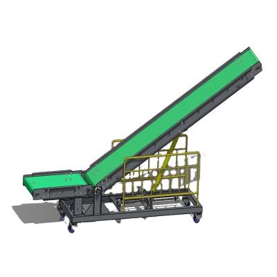 China Heat Resistant Warehouse Automation Portable Inclined Shipping Belt Conveyor for sale