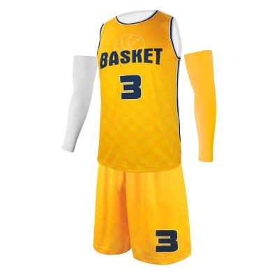 China HOSTARON Antibacterial Customized Team Name Boys Basketball Uniform Reversible Basketball Tank Top for sale