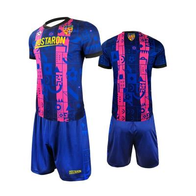 China Sets HOSTARON Factory Wholesale Price Latest Design Football Wear Sets Soccer Jersey 2023 for sale