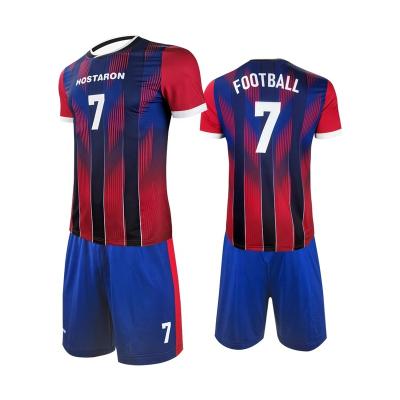 China Sets Unique Designs Durable Soft Fabric Soccer Jersey Sale Uniform HOSTARON Best Low MOQ for sale