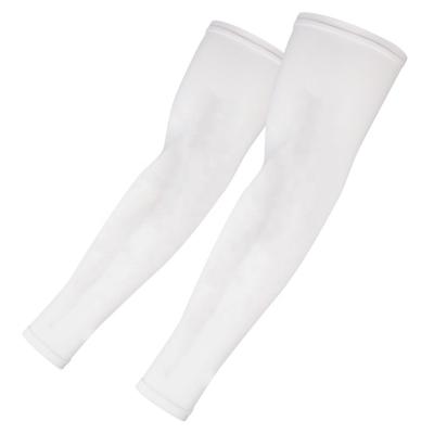 China OEM Factory Adjustable Breathable White Nylon Arm Warmers Wholesale Best Elasticity HOSTARON UV Arm Sleeves Recycling for sale