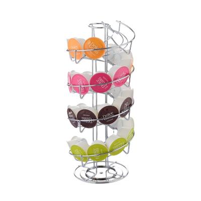 China Viable Wholesale Metal Pod Multifunctional Dolce Enthusiasm Rotating Coffee Capsule Holder for sale