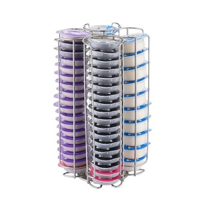 China Sustainable 72pcs Stainless Steel Display Tassimo Coffee Capsule Storage Rack for sale