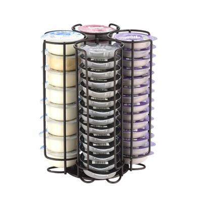 China 52pcs Viable Wholesale Bronze Powder Coating Tassimo Coffee Capsule Display Rack for sale