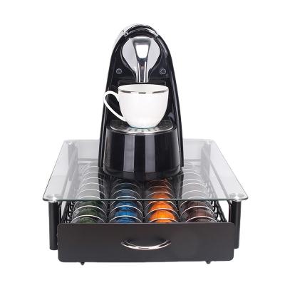 China Vertuoline Metal 40 Pcs Sustainable Coffee Capsule Pod Glass Holder for sale