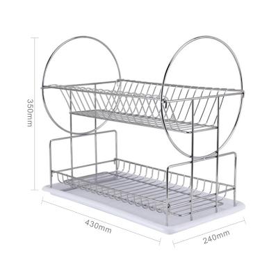 China 22 Inch Kitchen Dish Rack Stainless Steel Kitchen Utensil Holder Plastic Buffet Dish Rack for sale