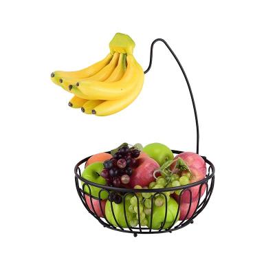 China Sustainable Hot Products 202 Bronze Wire Metal Fruit Basket Holder And Banana Holder for sale