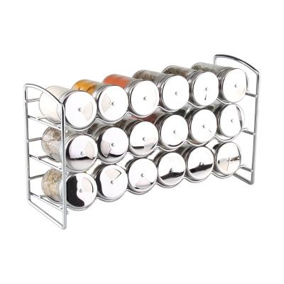 China Exquisite Wholesale Sustainable 3 Tier Metal Storage Kitchen Custom Spice Rack for sale