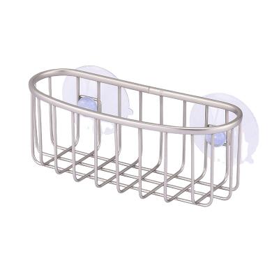 China Wall Mounted Type Hot Sale Bathroom Stainless Steel Suckers Kitchen Sponge Rack Shower Holder for sale