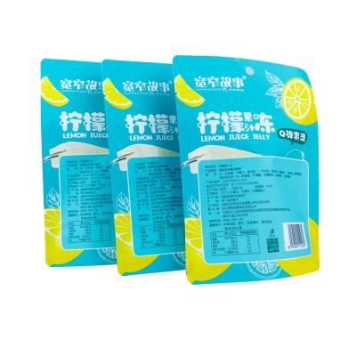 China Disposable Custom Frozen Straight Bottom PET/PE Compound Plastic Sachet Insert Bag Lemon Juice Bag for sale