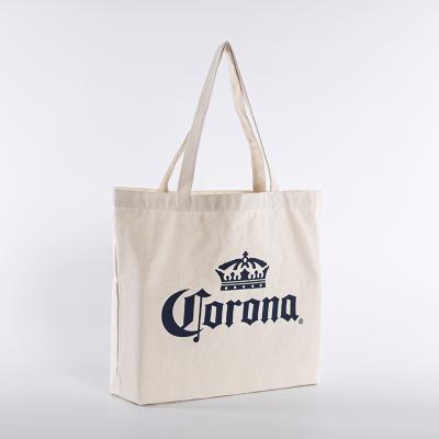 China Simple Organic Hotel and Resort Shopping Bag with Logo Tote Cotton Canvas Bags Printed Custom Made for sale