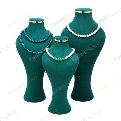 China Custom PU+resin Special Design Necklace Display Jewelry Display Stand for sale