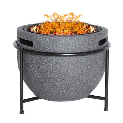 China New popularity hot sale BBQ island garden supplies firepit barbecue table wood burning fire pit for sale