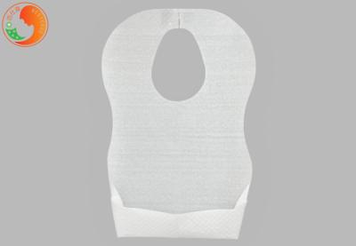 China White Disposable Baby Bibs With Pouch Biodegradable100% Pure Cotton Messy Free OEM ODM for sale