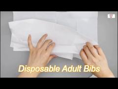 large size coverage disposable adult bibs elder paper anti stain customizable