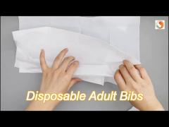 large size coverage disposable adult bibs elder paper anti stain customizable