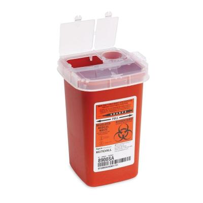 China Disposable Medical Safety Sharps Disposal Container 1L for sale