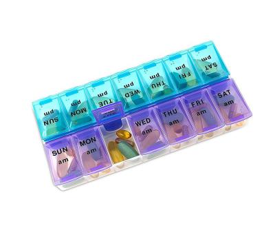 China Weekly Health Pill Box Pill Packing Organizer 7 Day Pill Storage Case for sale