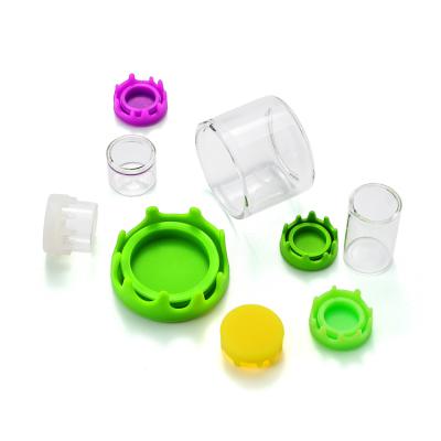 China Packaging Silicone Glass Products Smoking Accessories Storage Bin Glass Container Small Container for sale