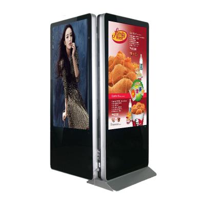 China Indoor Double Sided Advertising Boards Show Shelf Talker 60 Inch Battery Media Player for sale