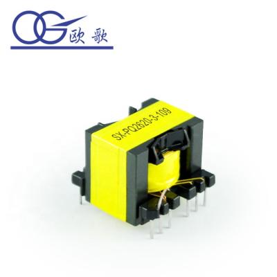 China Lighting PQ2620high frequency isolation vertical 240v 6+6pin transformer for sale