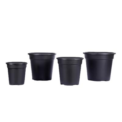 China China New CLASSIC Gallon Plastic Seeding Black Flower Pots For Garden Nursery for sale