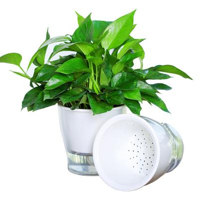 China Hot-selling Integrated Irrigation System Planter Flower Pot Self Watering Plant Pot For Indoor for sale