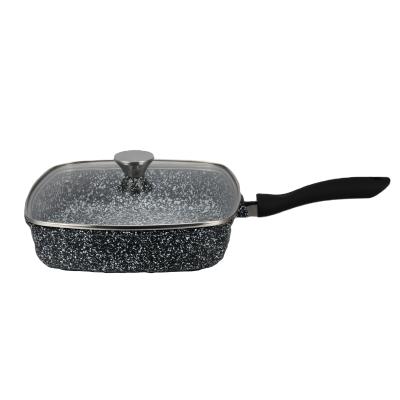 China Home Kitchen Hot Selling Square Frying Pan With Lid Frying Pan High Quality Non Stick Frying Pan for sale