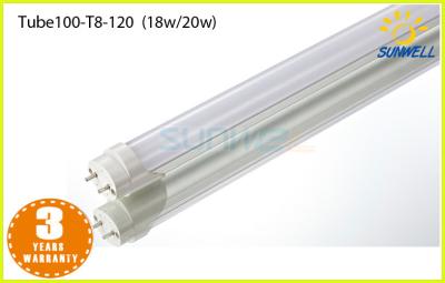 China Alto brillo tubos fluorescentes 18w 100lm/w del tubo 1200m m de 4 pies LED T8 en venta