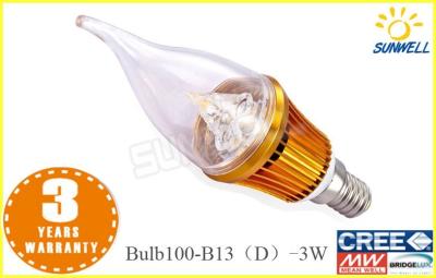 China low energy candle light bulbs / 3w led candle bulb with Clear Cover for sale