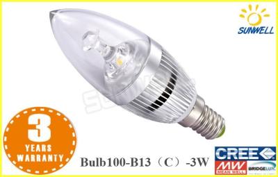 China Warm White B22 / E14 / E27 led candle lamps 3W Energy saving 3000Lm for sale