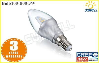 China E14 Bulb Lamp Energy Saving 3w LED Candle Light for Room / Home Lighting for sale