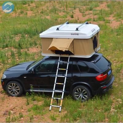 China 130x216x100cm Off Road Car Roof Top Tent with Beige Annex Room and Hard Shell Design for sale