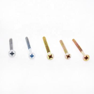 China Pan Wholesale Price Self Drilling Screws Yellow Galvanized Chipboard Screws for sale