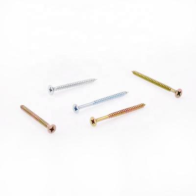 China Pan China factory many kinds of color stainless steel cross recessed half-tooth furniture screws for sale