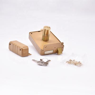 China Hot Selling Double Door Solid Brass Profile Combination Open Door Lock Cylinder With Normal Key Lock for sale