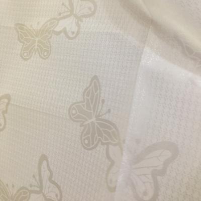 China 100% Fusible WHITE POLYESTER PULP PRINTED SATIN FABRICS FOR MATTRESS for sale