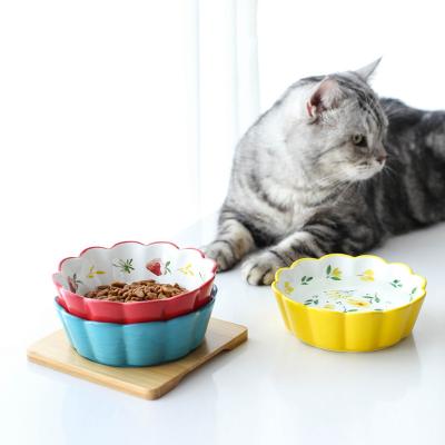 China Cat Bowl Ceramic Protecting Cervical Thorn Dog Food Water Bowl Sustainable Pet Products for sale