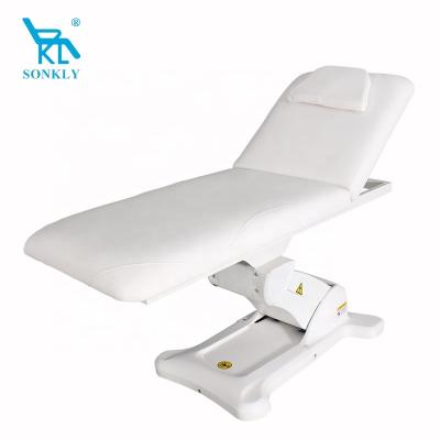 China Brand 2 motor spa soft and comfortable treatment bed sonkly beauty salon wicking chair facial electric upper massage bed for sale