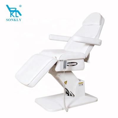 China Brand 3 motor spa soft and comfortable treatment bed sonkly beauty salon facial wicking chair electric upper massage bed for sale