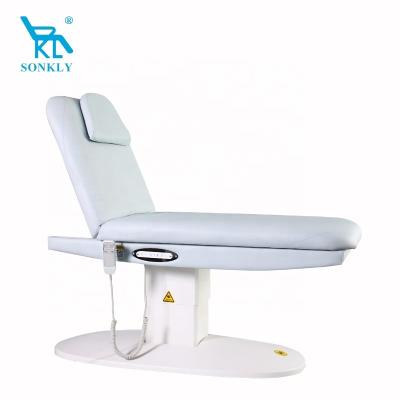 China sonkly modern and durable white adjustable massage bed face treatment SPA electric massage table beauty salon brand soft and comfortable for sale