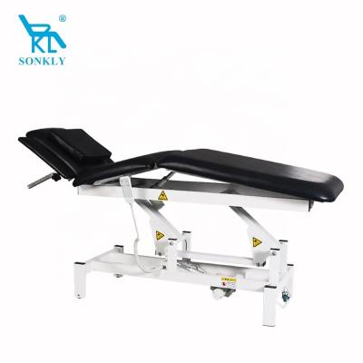 China Brand 2 motor spa soft and comfortable treatment bed sonkly beauty salon wicking chair facial electric upper massage bed for sale